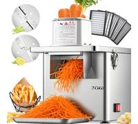 NEWTRY Coupe-légumes électrique 4-en-1 250W 200kg/h Gastro Inox