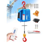 NEWTRY Palan électrique avec Télécommande sans Fil, télécommande à câble,1 500 W Treuil électrique Système De Protection Contre Les Surcharges, Charge Maximale de 300 kg