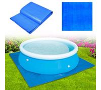 NEWUPZSI Tapis de Sol Rond de 3,35 m pour Piscine Tapis de Sol carré pour Dessous de Piscine sous Couche de Protection Contre Les crevaisons