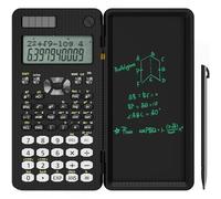 NEWYES Calculatrice Scientifique Pliable 2 Lignes Affichage 240 Fonctions avec Tableau D’Écriture Et Stylo pour Étudiants/Bureau