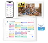 NEWYES Calendrier Numérique Mural 15 Pouces, Organisateur Familial 2026 Semainier Sync Wi-Fi, Tableau Récompense Enfant, Cadre Photo Numérique Connecté Écran Tactile Intelligent, Planificateur Menu