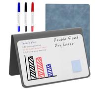 NEWYES Tableau Blanc Effacable Portable Tableaux Blancs avec Stylo à 3 couleurs, Réutilisés Livres Tableau Memo Adapté aux Notes de Réunion, Listes de Courses, Mémo(24 * 34cm)