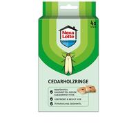 Nexa Lotte Lot de 4 Anneaux en Bois de cèdre - Protection Naturelle Contre Les Mites et Les parasites - avec huiles essentielles - pour armoires et tiroirs - en Forme de Fleur Attrayante