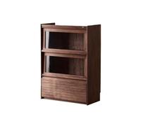 NexaGeniX étagère à CD Rangement et Stockage Anti-poussière en Bois Massif | Vitrine de figurines