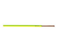 Fil électrique 16 mm² h07vr, à la coupe, vert/jaune