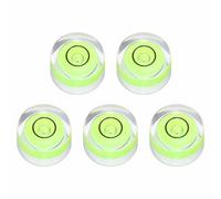 Nexarelle Lot de 5 mini niveaux à bulle ronds 14 x 8 mm Vert | Outils de mesure pour nivellement caméra/trépied/télescope/atelier/platine/cadre photo