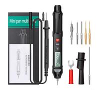 Nexbrill A3007 Stylo multimètre 6000 points True RMS Testeur numérique NCV Live Wire ID LCD rétroéclairé lampe de poche pour électriciens Construction (B)