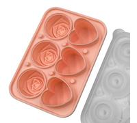 Nexbrill Bac à glaçons en silicone en forme de cœur avec couvercle entonnoir flexible et robuste sans BPA pour maison, bar, fête, mariage, fête - Facile à remplir et à nettoyer - Vert foncé (rose)