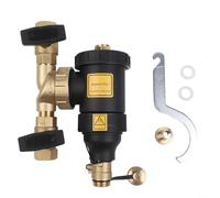 Nexbrill Filtre de protection pour chaudière DN20 DN25 DN32 Séparateur magnétique de saleté pour chauffage central, maille anti-calcaire et anti-rouille (DN20/3/4 valve mâle)
