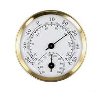NexRen Compteur de température et d'humidité à suspendre au mur pour intérieur ou extérieur, convient pour jardin, serre, bureau, chambre à coucher, environnement domestique (doré)
