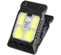 NexRen Lanterne solaire à clipser avec détecteur de mouvement, lumière extérieure étanche IP65 pour jardin, allée, camping, 3 modes, lampe de sécurité marche/arrêt automatique, 17,7 x 10,5 cm (COB)