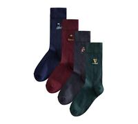 Next Chaussettes 'Guinness' bleu foncé / gris foncé / sapin / lie de vin, Taille 39-42,5