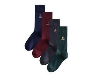 Next Chaussettes 'Guinness' bleu foncé / gris foncé / sapin / lie de vin, Taille 46-49