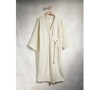 Next Ecru Waffle Side Tie Lightweight Dressing Gown Ecru S (EU 36-38)