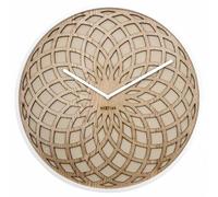 NeXtime 3149BE Horloge de table ou murale de quartz Circle Beige, White