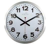 NeXtime - 3999ARRC - Horloge murale radiocommandée - 35cm - argent - station