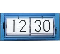 NeXtime Grande Horloge Murale ou de Table BIG Flip Clear, numérique, en Acrylique, Bleue Transparente, 36 x 16,7 cm