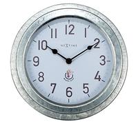 NeXtime Horloge Murale Extérieure - Ø22CM - Métal - Galvanisé Poppy, GIS