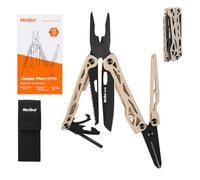 NexTool Camper CP10 Outil Multifonctions 12 en 1 avec Ciseaux, Allume-Feu, Extracteur de Piquets de Tente, Couteau à Cran d'Arrêt, Scie, EDC Équipement pour Activités en Plein Air, Cadeau pour Homme