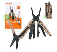 NexTool F12 Mini Outil Multifonctions 13 en 1 pour Porte-Clés avec Ciseaux Dentelés, Lime et Verrouillage de Sécurité, Flagship EDC Amélioré en Acier pour Activités en Plein Air, Cadeau pour Homme