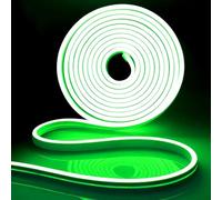 NextStation 5M Vert Ruban LED, 12V Néon Bande LED Dimmable, IP65 Etanche | Lumineuse Flexible Decoupable Bandeau pour Chambre Vitrine Garage Bar Exterieur Décoration, Sans Adaptateur Secteur