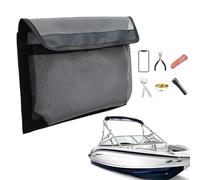 Nexusectar Sac de Rangement pour Bateau | Organisateur d'outils pour Moulinet Flottant, 34,8 x 24,9 x 3 cm, Grande capacité, pour Le Transport d'eau en Plein air, Gris, Refer to Description