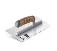 NEYNOR® Premium Truelle de Dentée - Platoir à enduit - Pro Taloche pour Colle en Acier Inoxydable TD - Crantée Outil de Tuile - Made in EU - Dent 6x6 mm