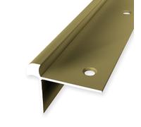 Nez de marche 33 x 43 x 2500 mm - Profilé d'angle en aluminium lisse - Double décalage - Encastré - Percé - Hauteur de bordure : 6,5 mm Küberit