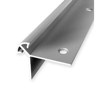 Nez de marche 36 x 46 x 2500 mm - Profilé d'angle en aluminium lisse - Encastré - Argenté - Hauteur de bordure 11 mm Küberit
