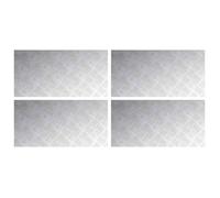 Nez de marche antidérapant en aluminium - vidaXL - Argenté - 80x40 cm - Rectangulaire - Lot de 4 - Antidérapant