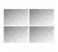 Nez de marche antidérapant - vidaXL - 60x40 cm - Argenté - Aluminium - Rectangulaire - Lot de 4