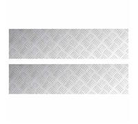 Nez de marche en aluminium - vidaXL - 80x20 cm - Argenté - Antidérapant - Lot de 2