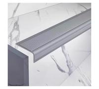 Nez de Marche en Caoutchouc pour marches en marbre, Nez de Marche Auto-adhésif Ache Auto-adhésif avec Surface antidérapante cannelée, moulure de Protection des Bords de marches (Gris, 1,7 m)