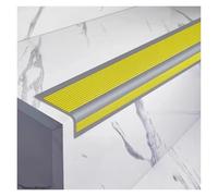 Nez de Marche en Caoutchouc pour marches en marbre, Nez de Marche Auto-adhésif ahe Auto-adhésif avec Surface antidérapante cannelée, moulure de Protection des Bords de marches (Jaune, 1,9 m)