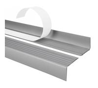 Nez de marche pour escalier modele adhesif antiderapant - 200 cm - Argent