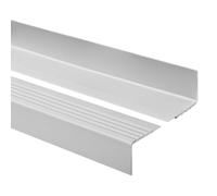 Nez de marche PVC antidérapant RD 40x40 mm - 150 cm - Gris - QUEST