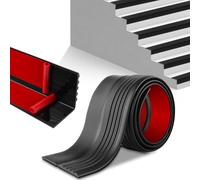 Nez d'escalier antidérapant en vinyle auto-adhésif, marches en PVC flexible pour intérieur et extérieur, imperméable et résistant à l'usure (5 + 4,8 x 12 m et noir)