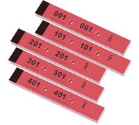 Nezyo 200 Tickets Vestiaire Numérotés 3 x 20 cm Ticket Tombola Numéroté de 1 à 200 Carnet Tombola Billets de Tombola Perforés et Détachables 3 Parties pour Vestiaires Tirages au Sort Fêtes(Rouge)