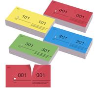 Nezyo Blocs Numérotés de 1-400 Tickets Doubles Numérotés Billet Vestiaire 10 cm X 5 cm pour Ticket Repas Vestiaire Événements Fêtes Salons Vetement et Friandises(Couleur Classique)