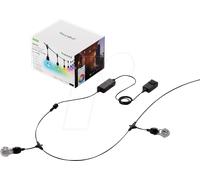 nanoleaf Essentials, Guirlande Lumineuse Extérieure Kit de Démarrage 15M LED RGBICW - Guirlande Connectée 16M Couleurs, IP65 Imperméable, 20 ampoules LED, WiFi Bluetooth Matter, Jardin & Guinguette