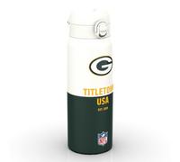 NFL Green Bay Packers Gourde Thermique Avec Paille Amovible, 750ml/24oz, Bouteille Étanche À Isolation Sous Vide, Facile À Ouvrir, Verrou Sécurisé, Passe Au Lave-Vaisselle, Couvercle Rabattable