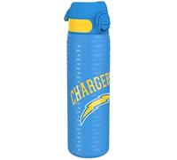 NFL Los Angeles Chargers Gourde En Acier Légère, 600 ml/20 oz, Non Isolée, Étanche, Facile À Ouvrir, Verrouillage Sécurisé, Passe Au Lave-Vaisselle, Couvercle Rabattable, Compatible Porte-Gobelet