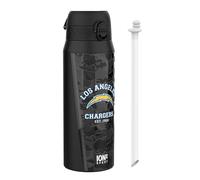 NFL Los Angeles Chargers Gourde Thermique Avec Paille Amovible, 750ml/24oz, Bouteille Étanche À Isolation Sous Vide, Facile À Ouvrir, Verrou Sécurisé, Passe Au Lave-Vaisselle, Couvercle Rabattable