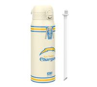 NFL Los Angeles Chargers Gourde Thermique Avec Paille Amovible, 750ml/24oz, Bouteille Étanche À Isolation Sous Vide, Facile À Ouvrir, Verrou Sécurisé, Passe Au Lave-Vaisselle, Couvercle Rabattable
