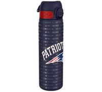NFL New England Patriots Gourde En Acier Légère, 600 ml/20 oz, Non Isolée, Étanche, Facile À Ouvrir, Verrouillage Sécurisé, Passe Au Lave-Vaisselle, Couvercle Rabattable, Compatible Porte-Gobelet
