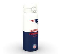 NFL New England Patriots Gourde Thermique Avec Paille Amovible, 750ml/24oz, Bouteille Étanche À Isolation Sous Vide, Facile À Ouvrir, Verrou Sécurisé, Passe Au Lave-Vaisselle, Couvercle Rabattable