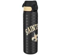 NFL New Orleans Saints Gourde En Acier Légère, 600 ml/20 oz, Non Isolée, Étanche, Facile À Ouvrir, Verrouillage Sécurisé, Passe Au Lave-Vaisselle, Couvercle Rabattable, Compatible Porte-Gobelet