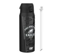 NFL Philadelphia Eagles Gourde Thermique Avec Paille Amovible, 750ml/24oz, Bouteille Étanche À Isolation Sous Vide, Facile À Ouvrir, Verrou Sécurisé, Passe Au Lave-Vaisselle, Couvercle Rabattable