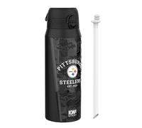 NFL Pittsburgh Steelers Gourde Thermique Avec Paille Amovible, 750ml/24oz, Bouteille Étanche À Isolation Sous Vide, Facile À Ouvrir, Verrou Sécurisé, Passe Au Lave-Vaisselle, Couvercle Rabattable