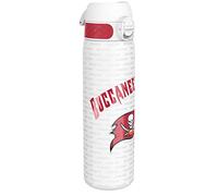 NFL Tampa Bay Buccaneers Gourde En Acier Légère, 600 ml/20 oz, Non Isolée, Étanche, Facile À Ouvrir, Verrouillage Sécurisé, Passe Au Lave-Vaisselle, Couvercle Rabattable, Compatible Porte-Gobelet